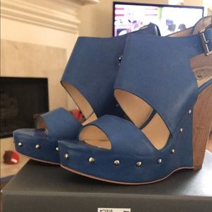 Cobalt blue wedges
